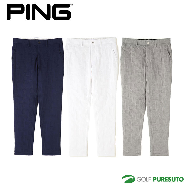ピン ゴルフ PINGモノグラム柄 ソニックキルト 防風 撥水 中綿 5ポケット ストレッチ パンツ 621-3231007 ボトムス ゴルフウェア 2023年秋冬モデル PING おしゃれ ブランド メンズ ズボン