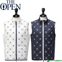 【在庫処分】THE OPEN モノグラムプリントベスト メンズ 171-42370 フルジップ ポケッタブル仕様 おしゃれ ブランド