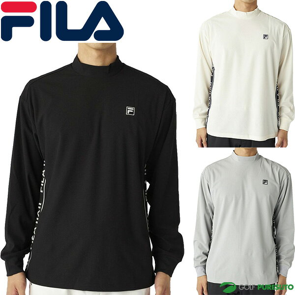 FILA Golf - フィラ ゴルフ 長袖 モックネックシャツ バックプリント メンズ 785-510 トップス ゴルフウェア 2025年秋冬モデル FILA GOLF 秋冬ウェア 785510 おしゃれ ブランド