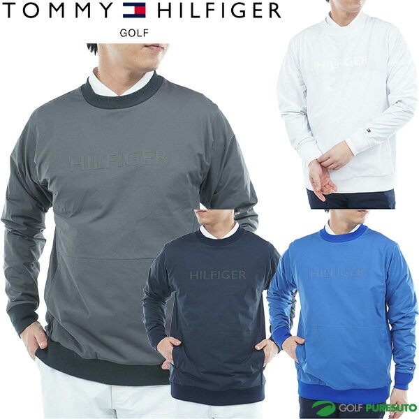 トミー ヒルフィガー ゴルフ 長袖 クルーネックスウェット 防風 メンズ THMA554 トップス ゴルフウェア 2025年秋冬モデル TOMMY HILFIGER 秋冬ウェア プルオーバー スニードジャック おしゃれ ブランド