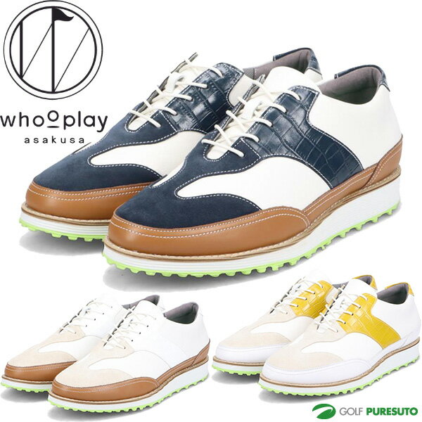 フープレイ ゴルフシューズ ロバートソン Robertson メンズ 24434655 whooplay スパイクレスシューズ 撥水 紐タイプ シューレース 2025年モデル おしゃれ ブランド【■Mae■】