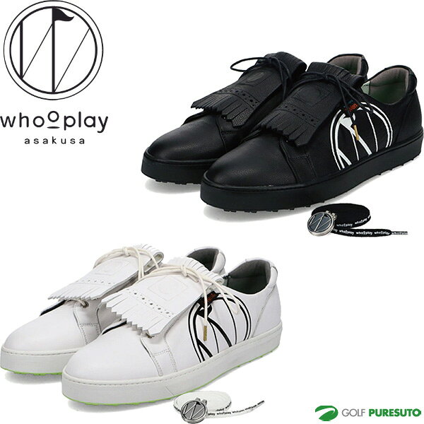フープレイ ゴルフシューズ ローリー Rory メンズ 23234545 whooplay スパイクレスシューズ マルチデザイン仕様 スニーカー ローカット 撥水 オリジナルシューレース付き おしゃれ ブランド【■Mae■】