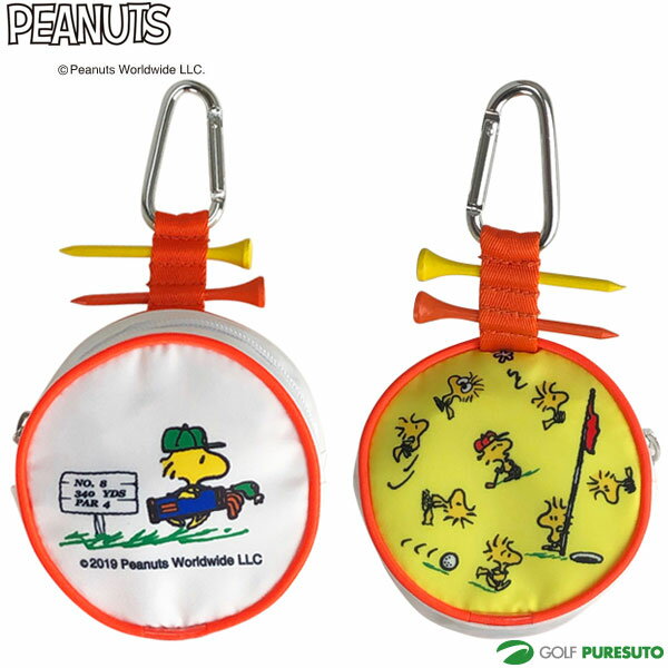 スヌーピー ピーナッツ ウッドストックのティーホルダー付ボールケース。ティー2本・ボール4個収納可能。 ケース内ポケットにグリーンフォーク、マーカー、絆創膏等を入れる事も出来ます。 【素材】 ポリエステル 【サイズ】 10×5cm 【ご注意】 ※モニターの発色の具合により実際の色合いと異なる場合がございます。 ※商品の特質上、お客様都合（サイズが合わない、イメージと違う等）での返品及び交換はお受けしておりませんので予めご了承ください。&nbsp; 素材 ポリエステル サイズ 10×5cm／ボール4個収納可能 原産国 中国