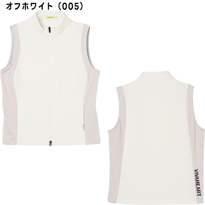 ビバハート ゴルフ 千鳥格子柄 ピンソニック 中綿ベスト 011-44070 ゴルフウェア トップス 2025年秋冬モデル VIVA HEART GOLF おしゃれ ブランド