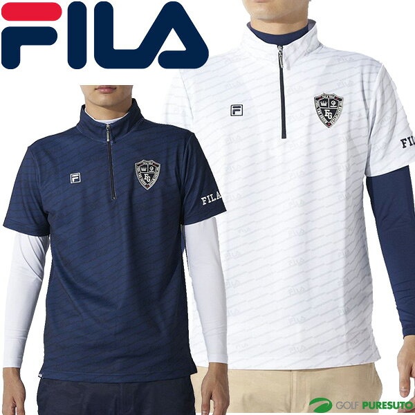 FILA Golf - フィラ ゴルフ 半袖シャツインナーセット 半袖 ハーフジップシャツ 長袖 インナーシャツ セット メンズ 784-501 トップス ゴルフウェア FILA GOLF 2024年秋冬モデル 秋冬ウェア 784501 おしゃれ ブランド