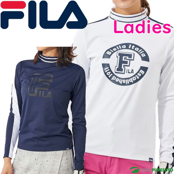 レディースフィラゴルフ長袖モックネ...