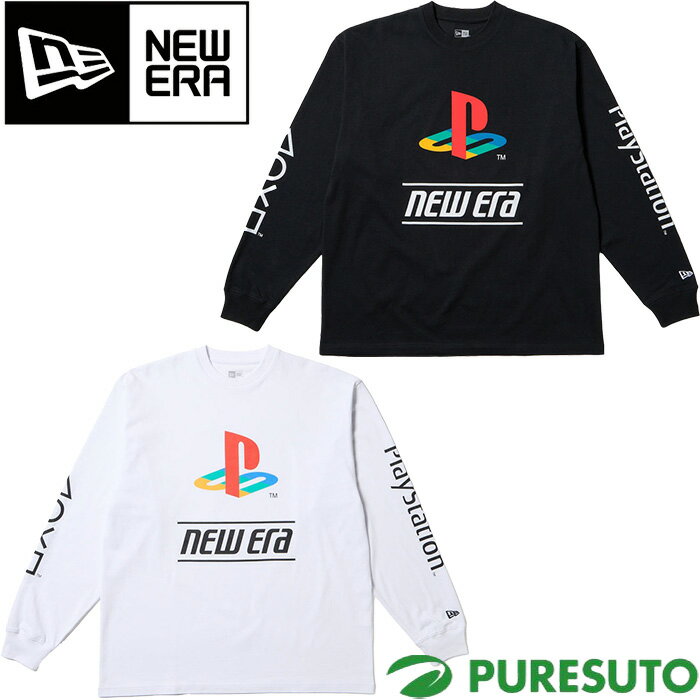 乐天商城 - ニューエラ NEW ERA 長袖 オーバーサイズド コットン Tシャツ PlayStation プレイステーション ファミリーマーク ニューエラロゴ ユニセックス 14693220 14693221 NEWERA タウンユース カジュアル メンズ レディース ティーシャツ おしゃれ ブランド
