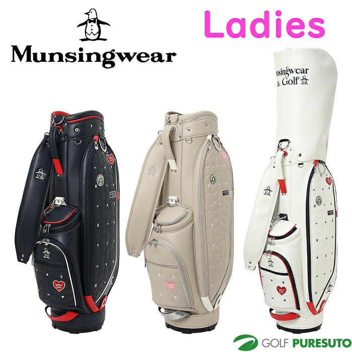 【商品説明】 About MUNSINGWEAR マンシングウェアは、1886年にニットウェアメーカーとして誕生した伝統あるブランドです。 1955年に初めてニットのゴルフシャツを発表して以来今日もなおゴルフシーンにおいてその歩みを続けています。 8.5型タイプの2026年モデル。 ブランドアイコンのリトルピートをキルティングで表現し飛び刺繍を組み合わせたデザインは、スポーティながら上品な印象。 シーズンロゴのハートモチーフが大人可愛さを演出。 収納物の出し入れがしやすい大型ポケットや、便利な小物収納ポケットなども配し使い勝手の良いアイテム。 新たな定番となる1本です。 ・サイズ 3.2kg / 8.5型 / 6分割 / 46インチ対応 ・付属 ネームプレート #マンシングウェア#MUNSINGWEAR#ゴルフグッズ#ゴルフバッグ 機能:ネームプレート付属 【素材】 合成皮革（PU加工） 【サイズ】 【F】重さ 3,200 / 高さ 88-130 / 幅 21.5-36 / 底マチ 21.5 / 持ち手高さ 3.5 / ショルダーストラップの長さ 85-99 ※計測単位は長さ/高さcm、重量g 【ネームプレートについて】 ご希望の場合は備考欄に記載をお願いいたします。（記載のない場合はネーム刻印無しで発送させて頂きます。） ネームプレートは外注となりますので、キャディバッグ発送後、4週間前後お時間を頂きます。 出来上がり次第、ヤマト運輸DM便にて発送させて頂きます。 ※漢字の場合は6文字程度、アルファベットの場合は12文字程度 ※ネーム内容は漢字かアルファベットのどちらかのみ（2段の刻印は不可） 【ご注意】 ※商品ページをご覧頂いた際にパソコン・モバイル端末のディスプレイ環境によって、商品の色味が実物と異なって見える場合がございます。予めご了承ください。 お客様都合（サイズが合わない、イメージと違う等）での返品及びキャンセルはお受け出来ません。 予めご了承下さい。商品説明 About MUNSINGWEARマンシングウェアは、1886年にニットウェアメーカーとして誕生した伝統あるブランドです。1955年に初めてニットのゴルフシャツを発表して以来今日もなおゴルフシーンにおいてその歩みを続けています。8.5型タイプの2026年モデル。ブランドアイコンのリトルピートをキルティングで表現し飛び刺繍を組み合わせたデザインは、スポーティながら上品な印象。シーズンロゴのハートモチーフが大人可愛さを演出。収納物の出し入れがしやすい大型ポケットや、便利な小物収納ポケットなども配し使い勝手の良いアイテム。新たな定番となる1本です。・サイズ3.2kg / 8.5型 / 6分割 / 46インチ対応・付属ネームプレート#マンシングウェア#MUNSINGWEAR#ゴルフグッズ#ゴルフバッグ機能:ネームプレート付属 素材 合成皮革（PU加工） サイズ 【F】重さ 3,200 / 高さ 88-130 / 幅 21.5-36 / 底マチ 21.5 / 持ち手高さ 3.5 / ショルダーストラップの長さ 85-99 ※計測単位は長さ/高さcm、重量g