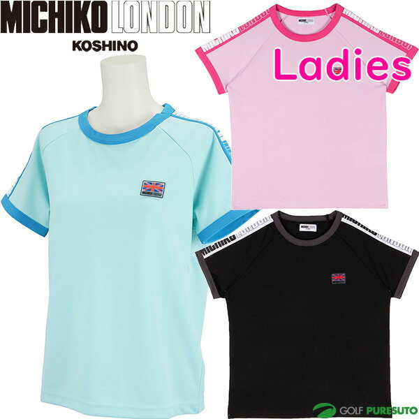 乐天商城 - レディース ミチコロンドン 半袖 ストレッチモックネックシャツ MLG2S-01 ゴルフウェア おしゃれ golf ブランド