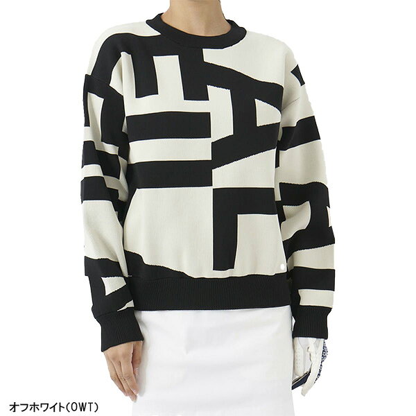 レディース フィラ ゴルフ 長袖 ジャガードニットセーター 792-760 ゴルフウェア 女性 秋冬ウェア おしゃれ