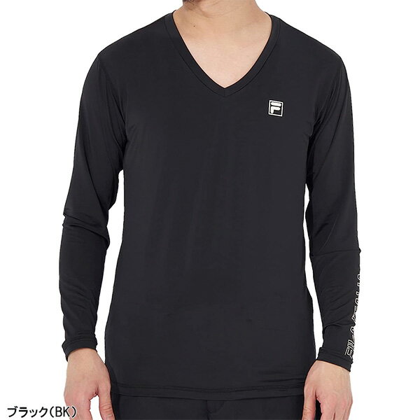 フィラ ゴルフ 長袖 Vネック インナーシャツ メンズ 743-980 ゴルフウェア アンダーウェア インナーウェア 吸汗速乾 UVカット 接触冷感 おしゃれ ブランド