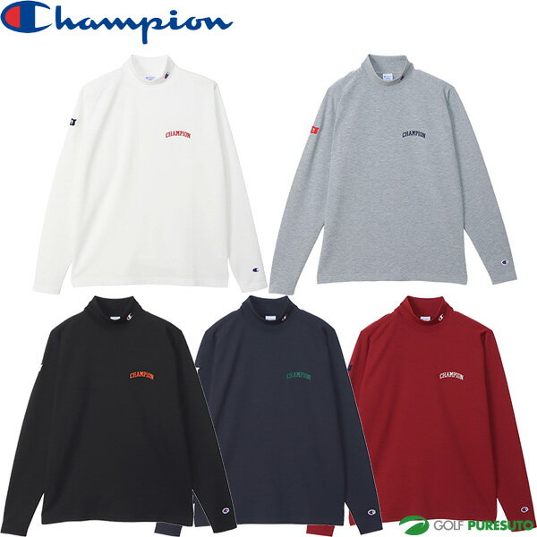 チャンピオン ゴルフ 長袖 ハイネックシャツ ロングスリーブTシャツ 23FW メンズ C3-YG409 ゴルフウェア 2023年秋冬モデル Champion golf 秋冬ウェア おしゃれ