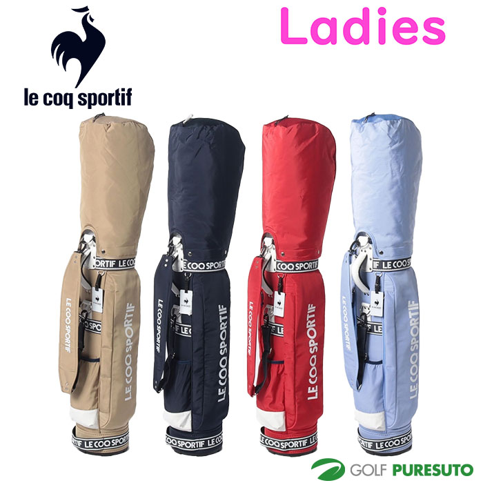 レディース ルコックスポルティフ ロゴテープデザイン 8型 コンパクト キャディバッグ QQCWJJ05 カートタイプ 2023年秋冬モデル le coq sportif おしゃれ かっこいい ゴルフバッグ カバン ブランドのサムネイル