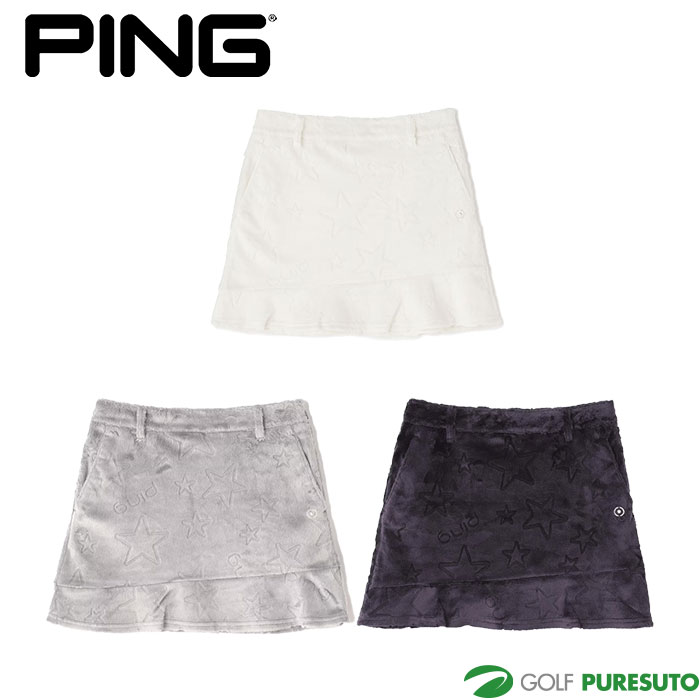 レディース ピン ゴルフ ベロア スカート 622-3234008 ボトムス ゴルフウェア 2023年秋冬モデル PING おしゃれ ブランド