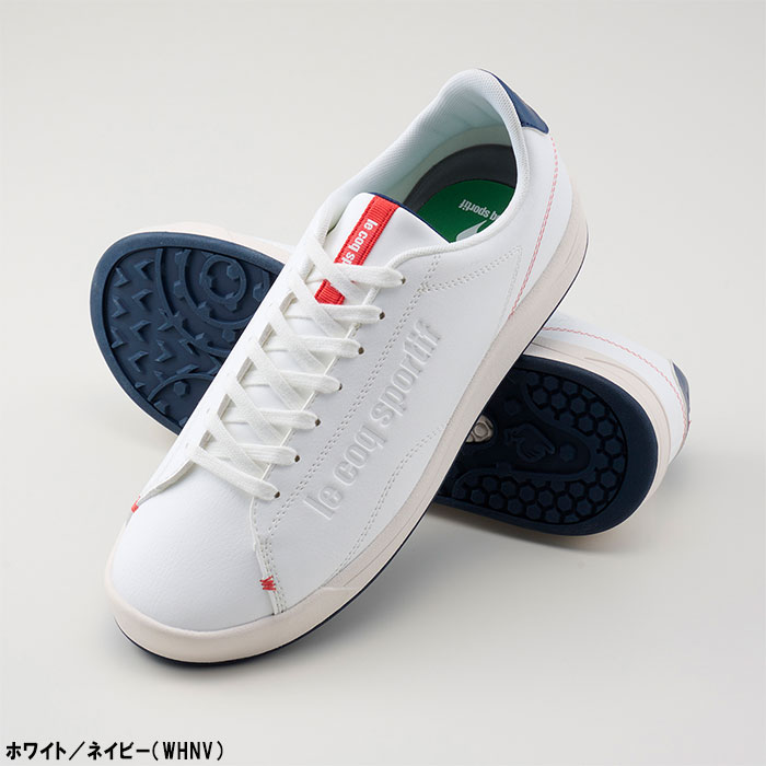 ルコックスポルティフ スパイクレスモデル LCS EMBLEME G QQ1XJB01 ゴルフシューズ 2024年春夏モデル le coq sportif おしゃれ