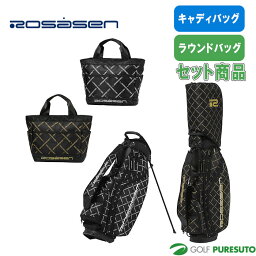 ロサーセン 別注 モノグラム 8.5型 スタンドキャディバッグ ＆ ラウンドバッグ 046-18601／046-88601 セット販売 ネームプレート刻印無料！ プレストオリジナル リミテッドモデル ROSASEN おしゃれ ブランド