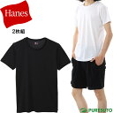 【2枚組】ヘインズ Hanes 半袖 クルーネックシャツ Tシャツ X-TEMP メッシュ メンズ HM1EZ701 ショートスリーブ 白T 黒T シンプル カ...