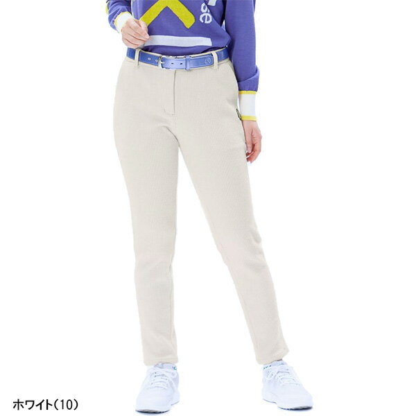 レディース アンパスィ ロングパンツ ニットコーデュロイパンツ AFF5013E6 ボトムス ゴルフウェア 2023年秋冬モデル and per se 秋冬ウェア 23FW 女性用 おしゃれ