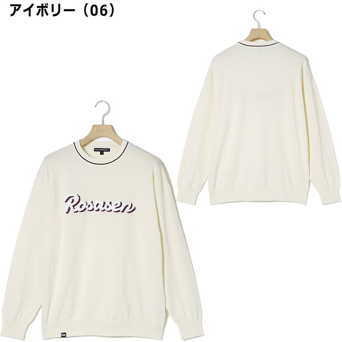 ロサーセン ゴルフ コットンハイゲージ ニット 044-12912 ゴルフウェア トップス 2024年秋冬モデル Rosasen GOLF おしゃれ 長袖 メンズ