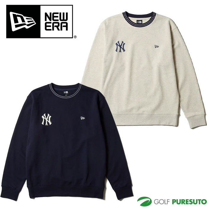 二ューエラ ゴルフ 裏毛 スウェット クルーネック MLB Apparel ニューヨーク・ヤンキース 14324650／14324651 ゴルフウェア トップス 2024年秋冬モデル New Era Golf おしゃれ ブランド