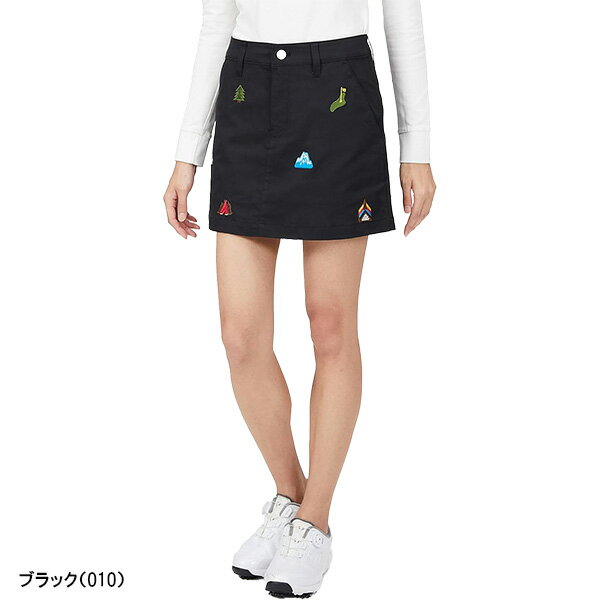 レディース ジャックバニー スカート T／Cツイル 総柄刺繍 263-2234820 一体型インナーパンツ付き 2022年モデル ゴルフウェア ボトムス Jack Bunny!! ジャックバニー!! 女性用 おしゃれ ブランド