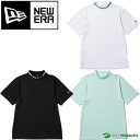 ニューエラ ゴルフ 半袖 ミッドネック Tシャツ ジャカードロゴ ユニセックス 14391505/14391510/14391511 トップス ゴルフウェア N...