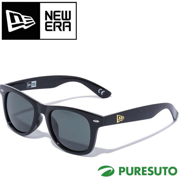 乐天商城 - ニューエラ NEW ERA サングラス ウェリントン スクエアレンズ シャイニーブラックフレーム グリーングレーレンズ ユニセックス 14518153 2025年春夏モデル NEWERA アイウェア メンズ レディース カジュアル ゴルフ スポーツ タウンユース アウトドア おしゃれ ブランド