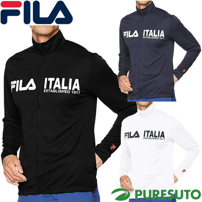 필라 FILA 긴팔 풀 Zip 스탠드 재킷 러쉬 가드 수륙 양용 맨즈 428-286 해수욕 레저 서핑 풀 바다 해양 스포츠 캐주얼 타운 유스 자외선 대책 햇볕 대책 UV컷 런닝 조깅