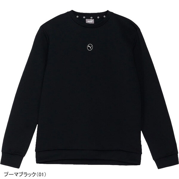 プーマ ゴルフ 長袖 クルーネック スウェット サークルキャット ダブルニット メンズ 630419 トップス ゴルフウェア 秋冬モデル PUMA GOLF 秋冬ウェア プルオーバー 24FW おしゃれ ブランド