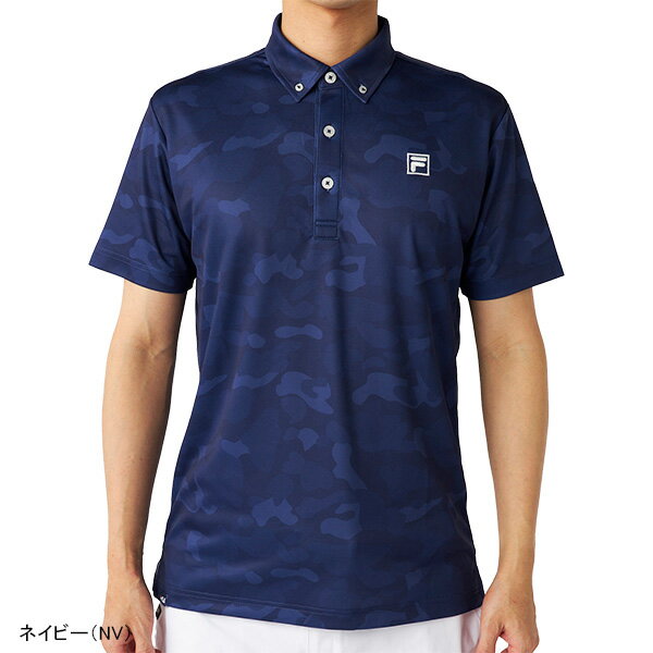 フィラ ゴルフ 半袖 ポロシャツ カモフラ柄 メンズ 744-677Y トップス ゴルフウェア 2025年春夏モデル FILA GOLF 春夏ウェア 744677Y おしゃれ ブランド 吸汗速乾 UVカット