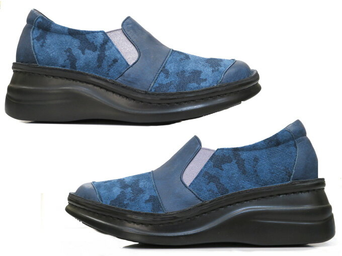 【在庫処分30％OFF！】【INCHOLJE-インコルジェ-】【2018秋冬モデル】カモフラコンビカジュアルシューズ☆本革☆日本製☆No.8719※新型コロナの影響により材料供給に遅延が生じているため、通常より納品が遅れる場合があります。