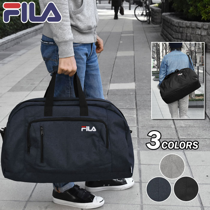 フィラ ボストンバッグ メンズ ボストンバッグ メンズ/FILA フィラ ポリキャンバス 2way ボストンバッグ /ショルダーバッグ ショルダー ボストン バッグ 斜めがけ おしゃれ 大きい 軽い 軽量 通勤 通学 A4 旅行 スポーツ 大容量 大型 2泊 修学旅行 ジム シンプル 無地 ブランド/ r