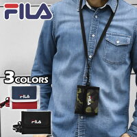 FILA (フィラ) ポリキャンバス ミニ 財布 ネックウォレット /ミニ財布 レディース メンズ ストラップ付 ストラップ 首 かけ コインケース 小銭入れ 小さい フェス おしゃれ シンプル カジュアル コンパクト 小物 雑貨 無地 シンプル 軽い 軽量 ナイロン ブランド ロゴ/ r