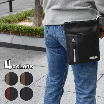 シザーケース シザーバッグ/DEVICE (デバイス) MC フェイクレザー 2way シザーケース /ミニ ショルダーバッグ メンズ レディース ウエストバッグ ウエストポーチ ヒップバッグ ポシェット 斜めがけバッグ 合成皮革 合皮 レザー シンプル 無地 ブラック 黒 おしゃれ/ r