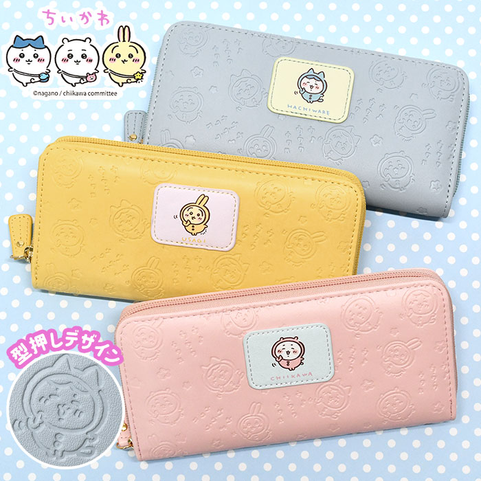 ちいかわ ハチワレ うさぎ 長財布 財布 グッズ ワッペン ラウンドファスナー レディース 女性 女子 大..