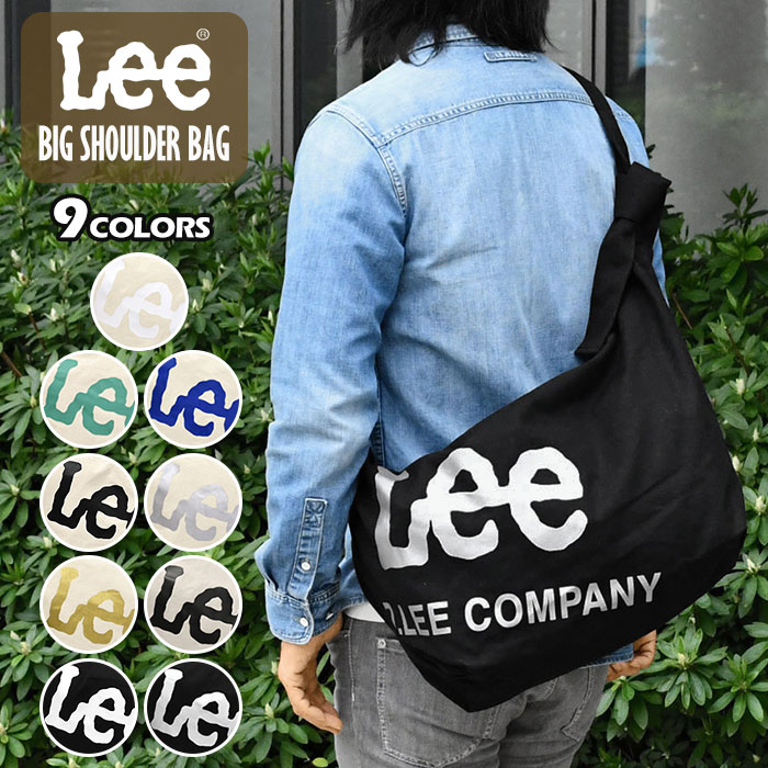 Lee バッグ メンズ Lee リー ショルダーバッグ メンズ 斜めがけ かっこいい 大きめ おしゃれ 軽量/ キャンバス BIGナナメプリント /ショルダー 斜めがけバッグ バッグ 大容量 シンプル 無地 軽い オシャレ 大人 通学 A4 旅行 カジュアル スポーティー コットンキャンバス 帆布 ブランド/ r