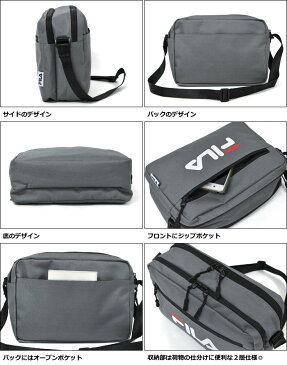ミニショルダーバッグ メンズ/FILA フィラ ポリキャンバス 2ルーム ミニ ショルダーバッグ ショルダー 可愛い かわいい おしゃれ オシャレ スクエア 四角 斜めがけバッグ 斜めがけ バッグ ミニバッグ 2層式 フェス 小さめ 小さい 軽い 軽量 ナイロン ブランド ロゴ r