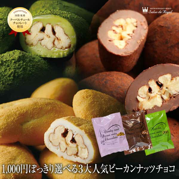 お歳暮 クリスマス シリーズ累計86万個突破!【送料無料/同梱にオススメ/WEB限定】1,000円ぽっきり3種の味から選べるピーカンナッツチョコレート(100g...