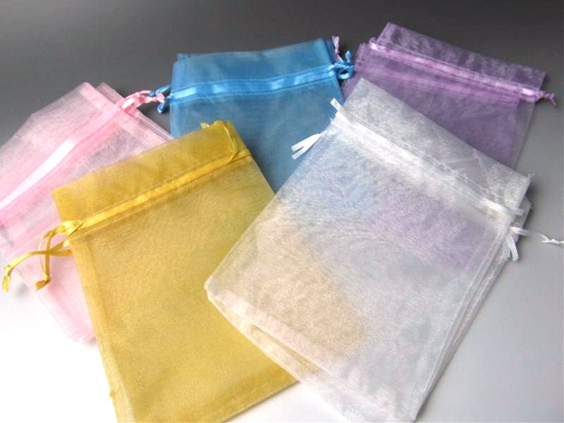 ●Lサイズ10枚入【ブレスレット用オーガンジー袋】業務用 全6色【si-p】【inmy】 パワーストーン 天然石