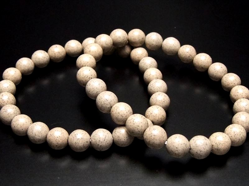 ●【値下げ中】 ナチュラルタイプ 北投石【ホクトライト】ブレスレット 約8mm×24珠前後 極上天然石 温泉成分を含むラジウム鉱石 心身を癒す人気ストーン【レア...