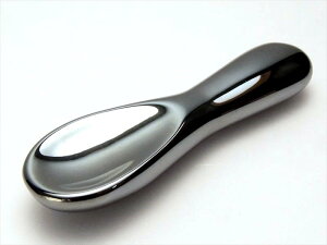 ●【テラヘルツ鉱石 アイスクリームスプーン】長さ約78mm-82mm つやつや光沢で鏡のような表面 2020年 検査機関にて検査済み【本物保証 返品保証】