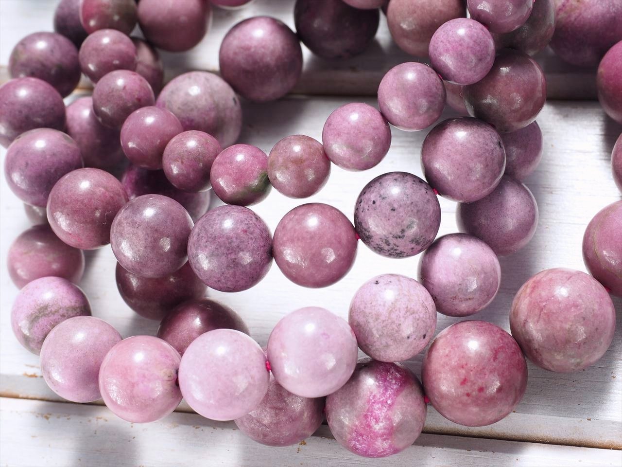 ＼エントリーでP10倍／【コバルトドロマイト（苦灰石）ブレスレット】9mm-10mm×20珠前後 希少なピンクカラー 勇気を象徴する石 希少 【コンゴ産】