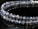 【アイオライト キラキラカット ワイヤー ブレスレット】幅約3.5mm-4mm デザインワイヤーブレスレット キラキラ繊細カット アジャスター金具付き 夢や目標...