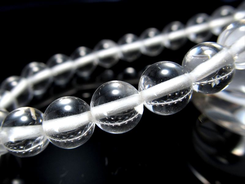 超透明宝石質【ペタライト ブレスレット】7mm-7.5mm×24珠 ネガティブなエネルギーを浄化 別名【天使の石】1点物【ブラジル産】 パワーストーン 天然石