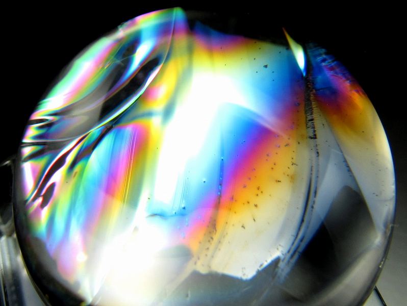 ●最高級 5A【レインボー水晶 タンブル 携帯用ポーチ付き】幅24mm 重さ14.4g ぷっくりタンブル 虹入り水晶 天然虹入り 一点もの saiのサムネイル