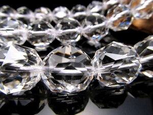 ●スターカット 5A【約6mm珠 宝石質 天然水晶(クリスタル)】一連 約38-40cm 【ブラジル産】【rn-p】
