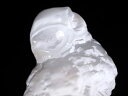 【セレナイト(透石膏)フクロウ 彫刻 置物】【タイプB】高さ約9cm-10cm 1個売り 幸運を呼び込む鳥 縁起物ふくろう(不苦労)モチーフ 聖母マリアのガラス...