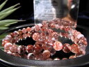 ●レッドタイプ【マニカランクォーツ ブレスレット】8mm-8.5mm×24珠前後 パワースポットの最高峰ヒマラヤ山脈 ギャランティカード付き【マニカランパールヴ...