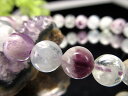 虹入り 淡いマルチカラー【エンジェルフェザーインフローライト(石花蛍石)ブレスレット】8mm-8.5mm×23珠 まるで重なり合う美しい天使の羽 唯一無二の神秘...
