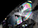 ●極上・くっきり虹入り!【天然レインボー水晶 ポイント 六角柱 専用木製台座付き】高さ267mm 重さ1639g 極上超透明 浄化 インテリア一点もの【ブラジル...